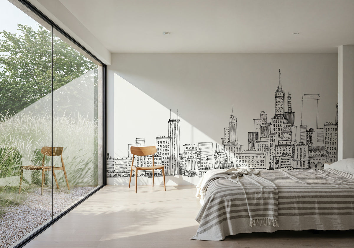Skyline Chicago Mural Wallpaper - room preview 05