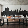 Stoke-on-Trent Skyline Black & White Mural Wallpaper - room preview 05