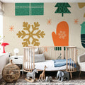 Winter Cheer IV Mural Wallpaper - room preview 05