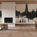 Reykjavík Skyline Concrete Mural Wallpaper - room preview 05