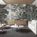 Enchanted Grove Tapestry, Stone Mural Wallpaper - room preview 05