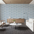 Blue Fields Dark Mural Wallpaper - room preview 05