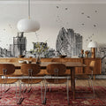 Skyline Sketches London Mural Wallpaper - room preview 05