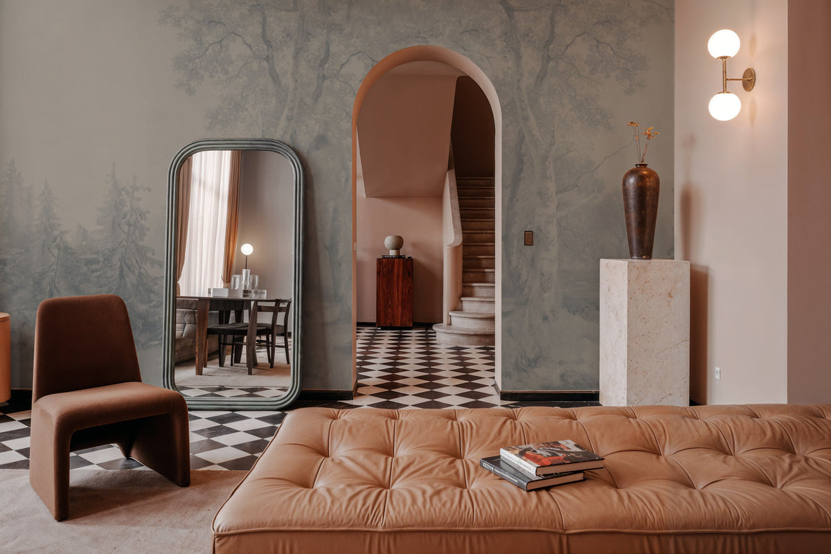 Forest Immersion Pale Blue Mural Wallpaper - room preview 05