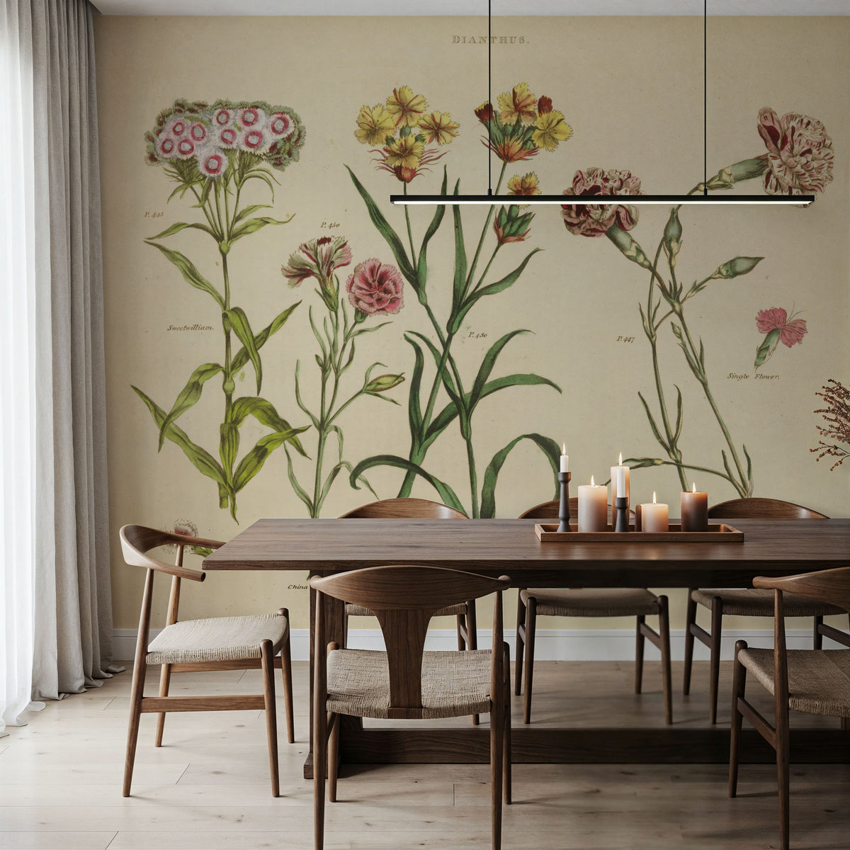 Herbal Botanical VIII Mural Wallpaper - room preview 05