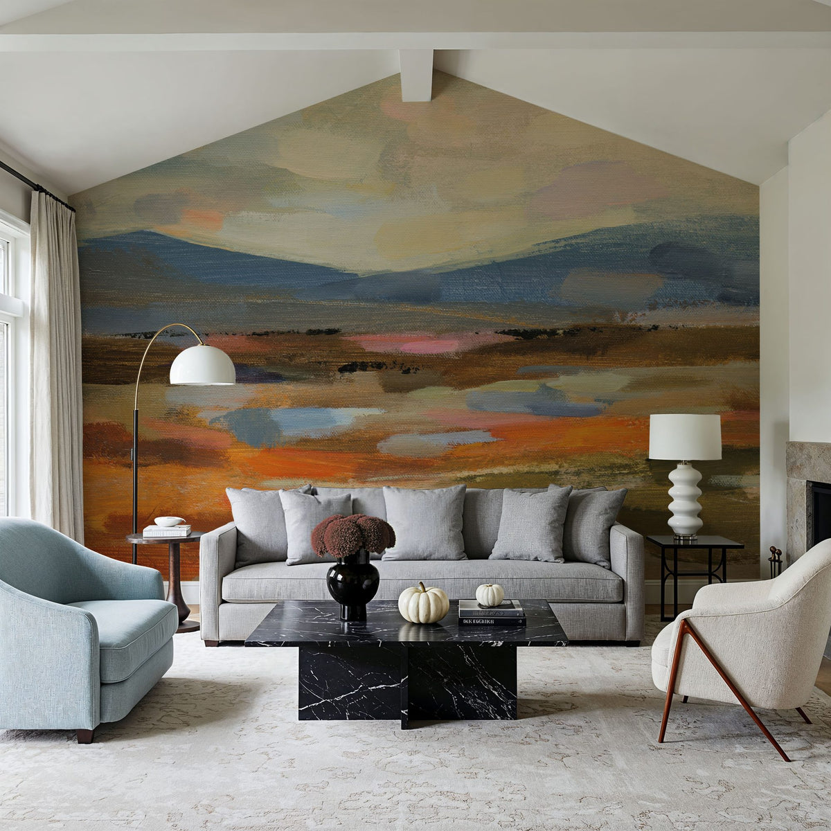 Distant Mountain I Mural Wallpaper - room preview 05