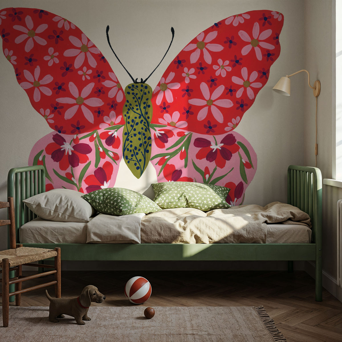 Blooming Butterfly II Mural Wallpaper - room preview 05