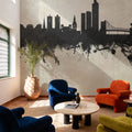 Oslo Skyline Concrete Mural Wallpaper - room preview 05