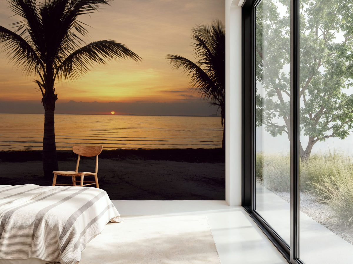 Sunset Palms Mural Wallpaper - room preview 05