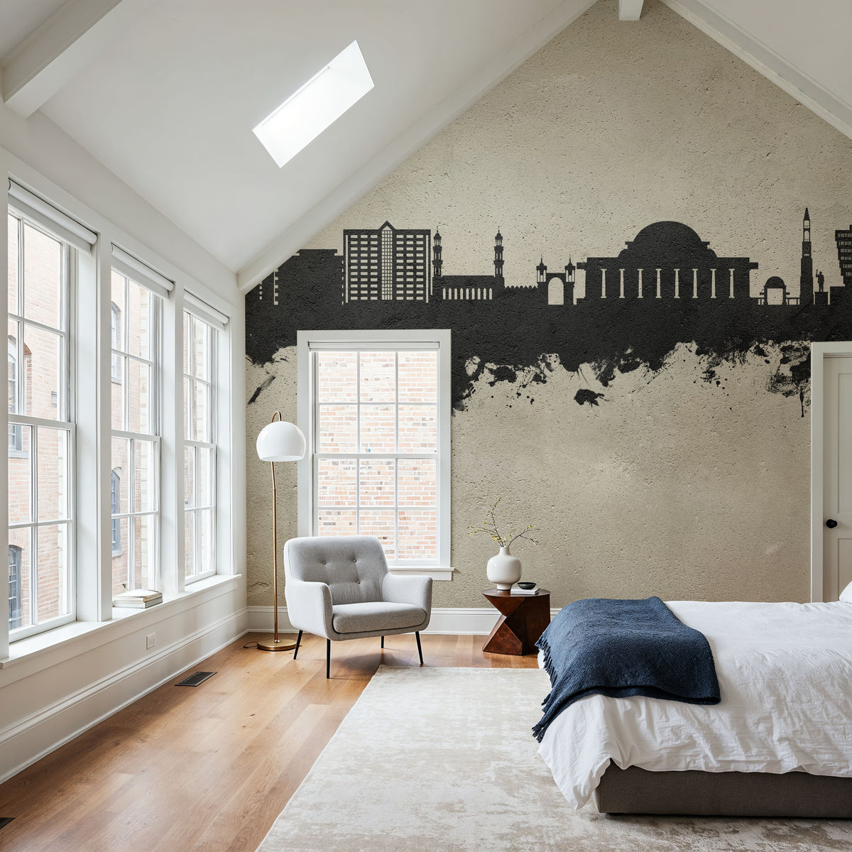Lilongwe Malawi Skyline Concrete Mural Wallpaper - room preview 05