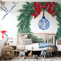 Holiday Tartan and Chinoiserie IV Mural Wallpaper - room preview 05
