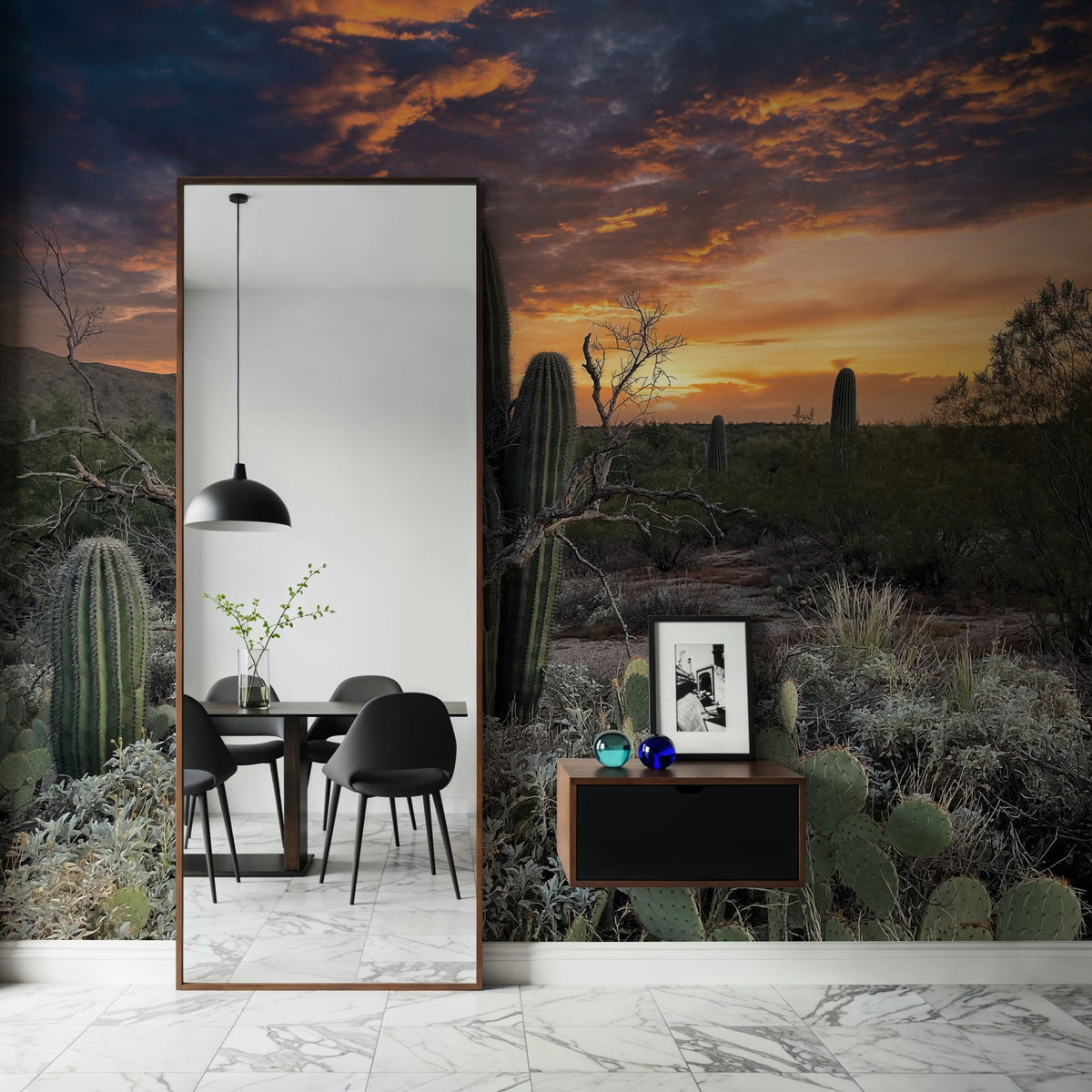 Sunset Moonrise Mural Wallpaper - room preview 05