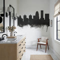 Louisville Kentucky Skyline Black & White Mural Wallpaper - room preview 05