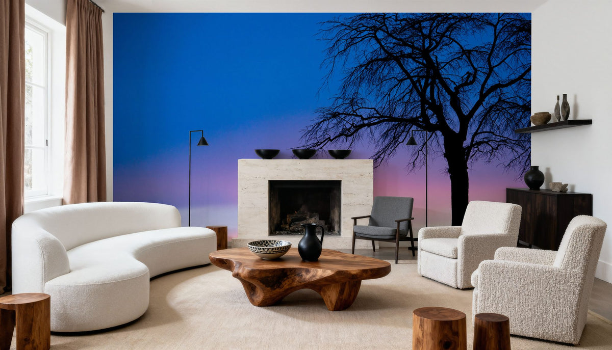 Sunset Tree Mural Wallpaper - room preview 05