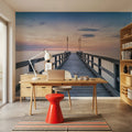 Strand Pier Panorama Mural Wallpaper - room preview 05