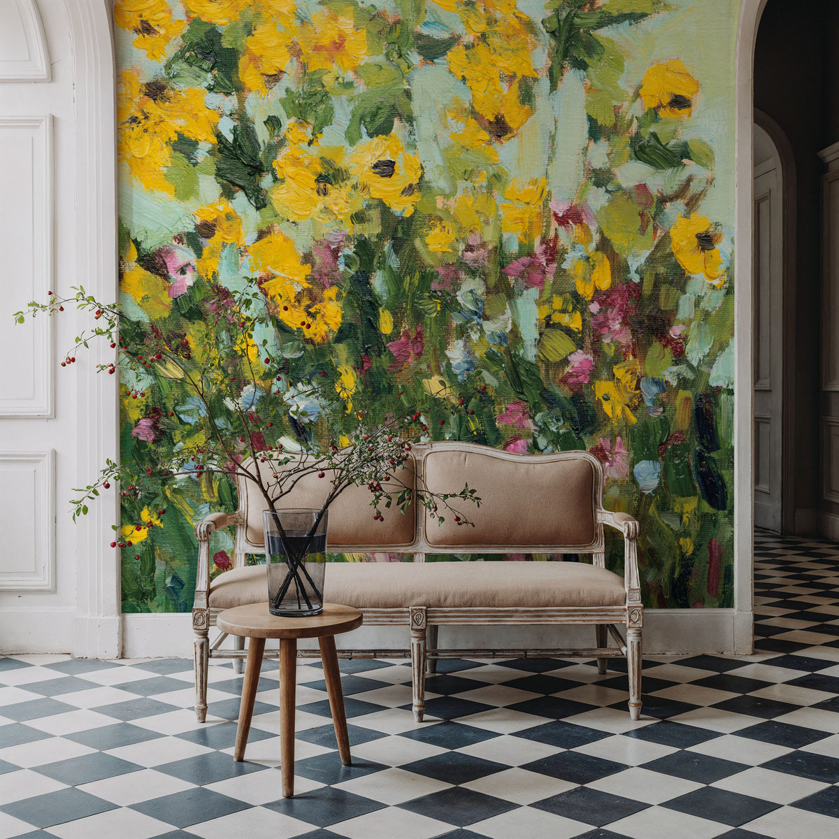 Sunlit Sunflowers Mural Wallpaper - room preview 05