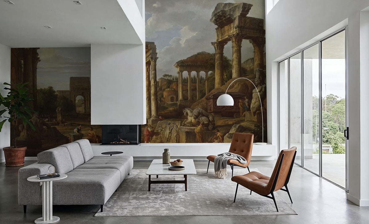 A Capriccio of the Roman Forum Mural Wallpaper - room preview 05