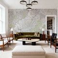 West Virginia Detailed Map Mural Wallpaper - room preview 05