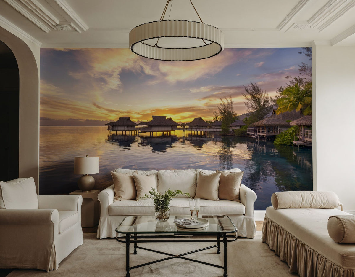 Bungalow Sunset Mural Wallpaper - room preview 05