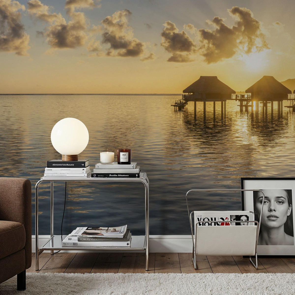 Lagoon Sunrise Mural Wallpaper - room preview 05