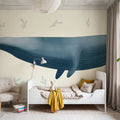 Ocean Life Whale Mural Wallpaper - room preview 05