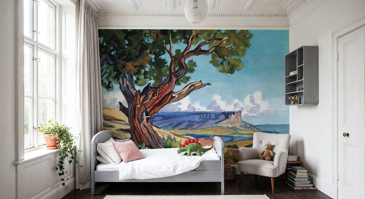 The Wind Shapes the Tree Mural Wallpaper - room preview 05