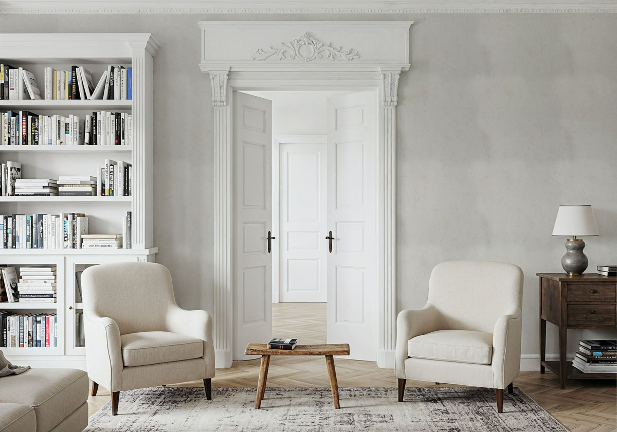 Subtle Flowers Mural Wallpaper - room preview 05