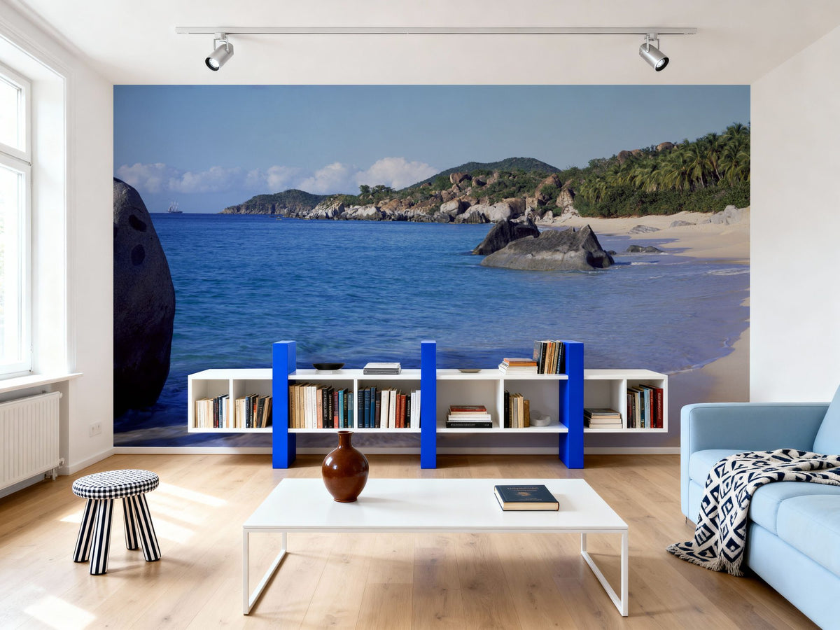Tropical Boulder Cove Mural Wallpaper - room preview 05