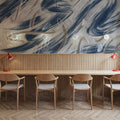 Scribble Flow, Ocean Mural Wallpaper - room preview 05