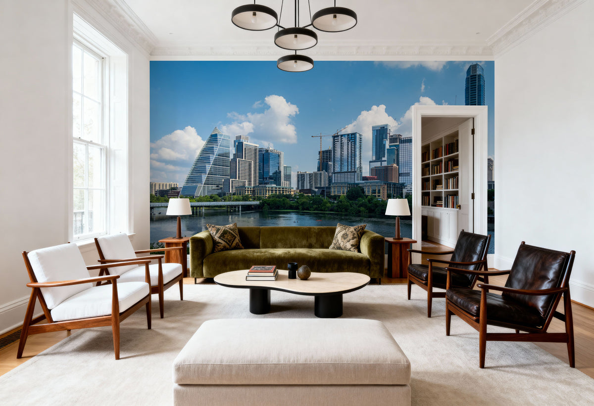 Skyline Reflections Mural Wallpaper - room preview 05