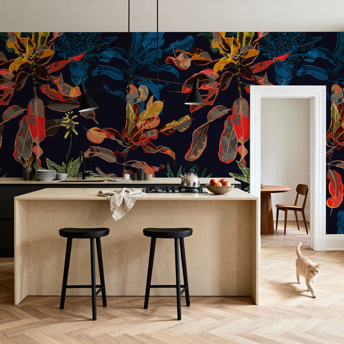Exotic Plants Bloom Mural Wallpaper - room preview 05