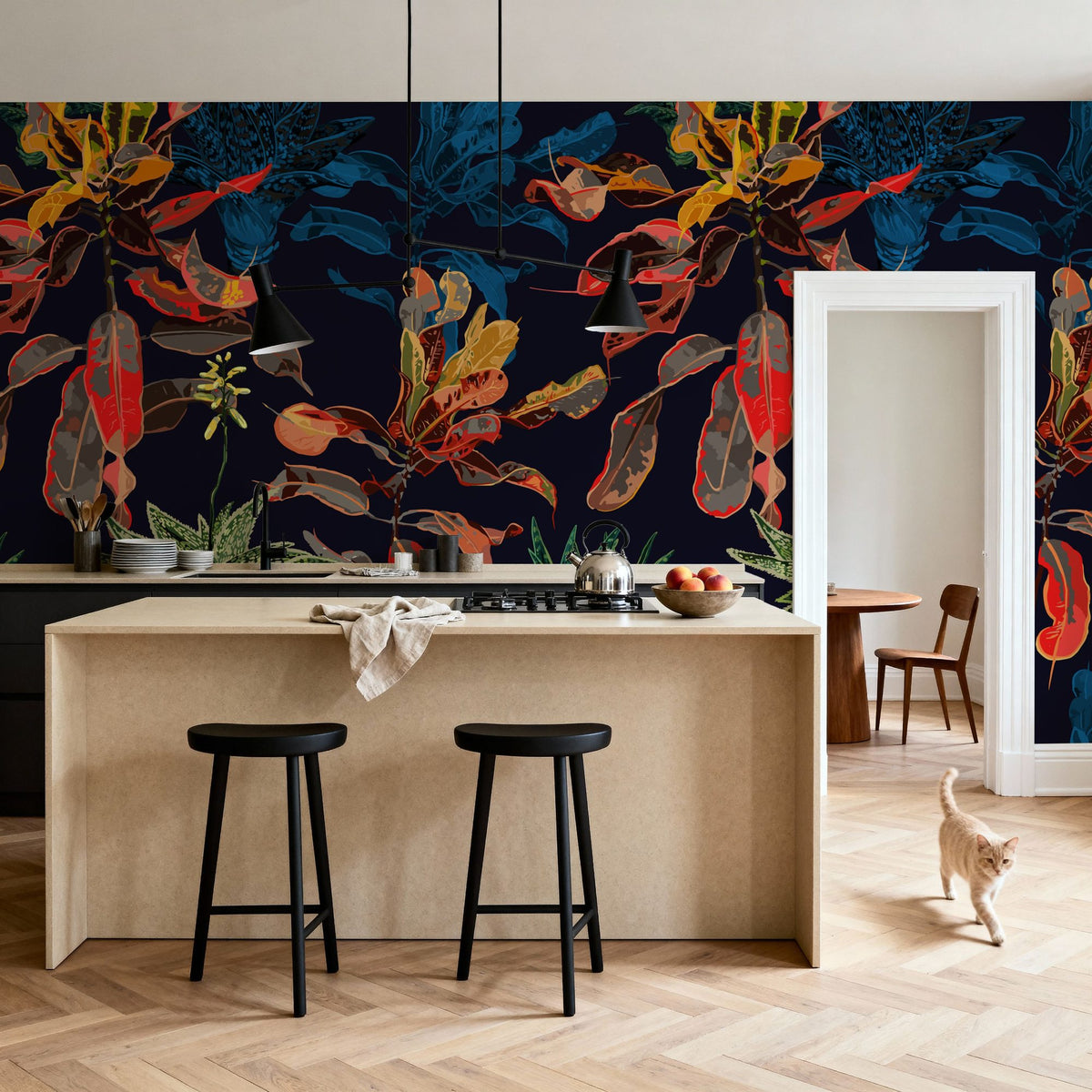 Exotic Plants Bloom Mural Wallpaper - room preview 06