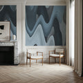 Abstract Paints, Denim Mural Wallpaper - room preview 05