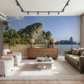 Tropical Cliff Paradise Mural Wallpaper - room preview 05