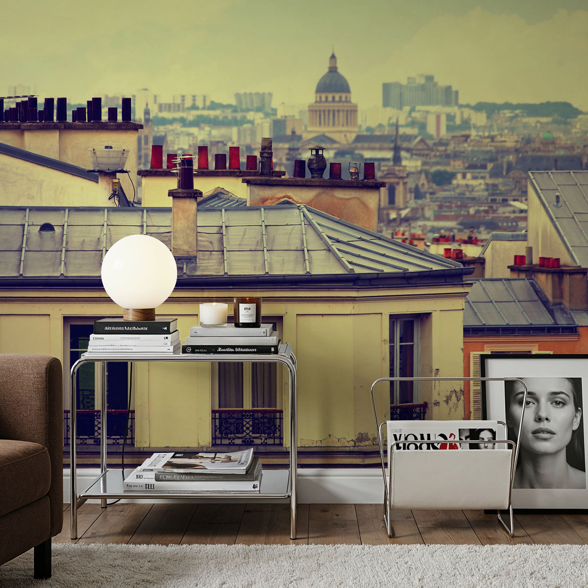 Vintage Rooftops Mural Wallpaper - room preview 05