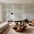 Flower Collection, Sage Mural Wallpaper - room preview 05