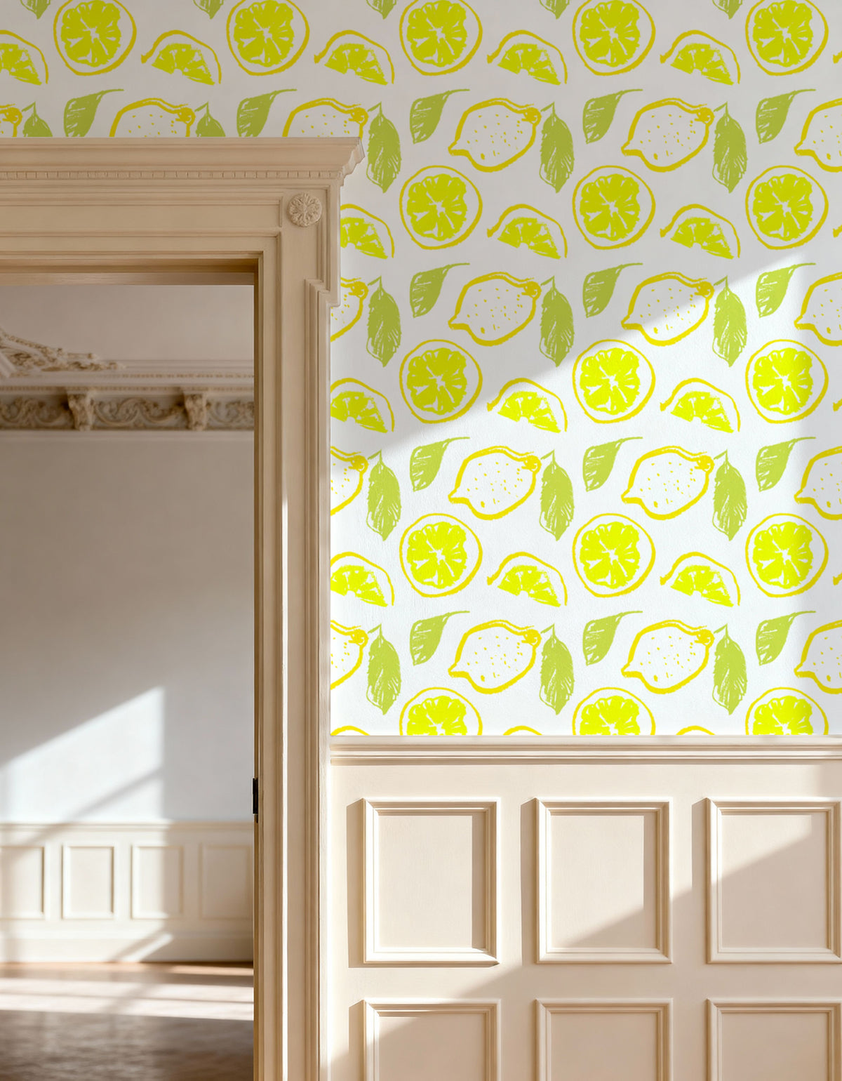Summer Lemon Love on Repeat Mural Wallpaper - room preview 05