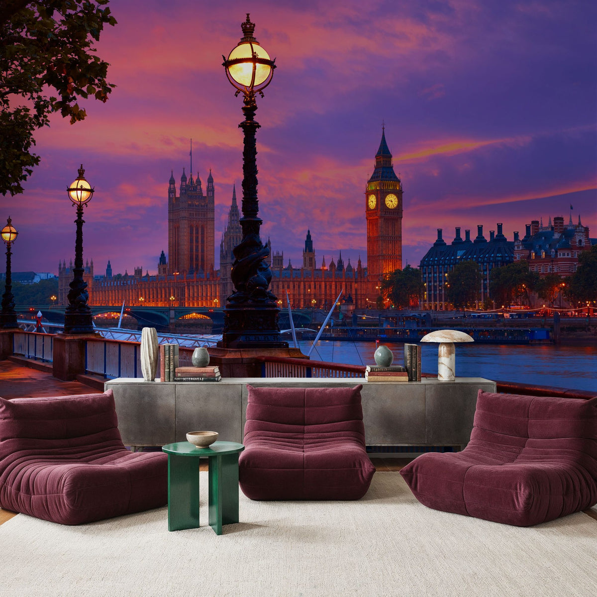 London Twilight Majesty Mural Wallpaper - room preview 05