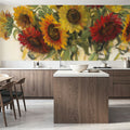 Gathering Sunflowers Mural Wallpaper - room preview 05