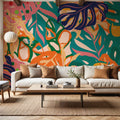 Contoured Monstera Mural Wallpaper - room preview 05