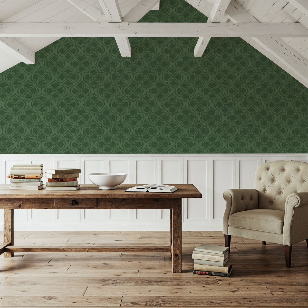 Harvest Slice Green Mural Wallpaper - room preview 05