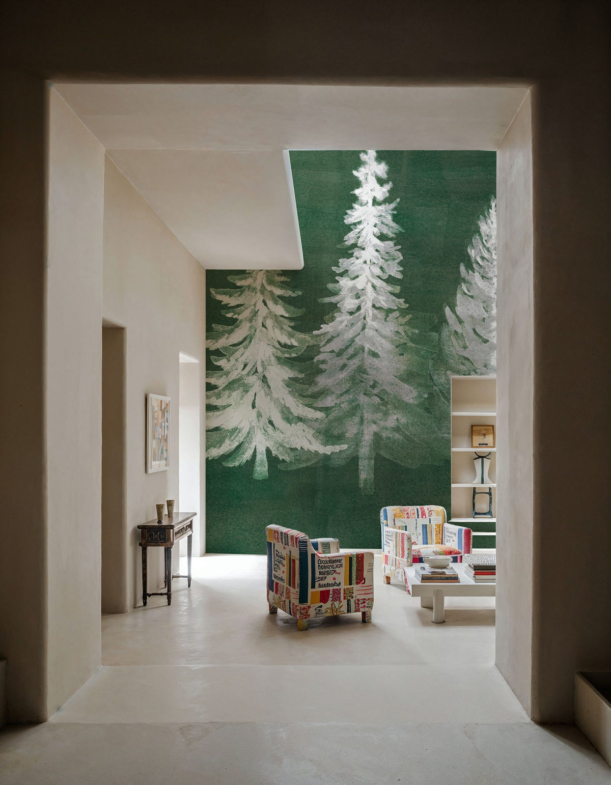 Wooded Winter Mural Wallpaper - room preview 05