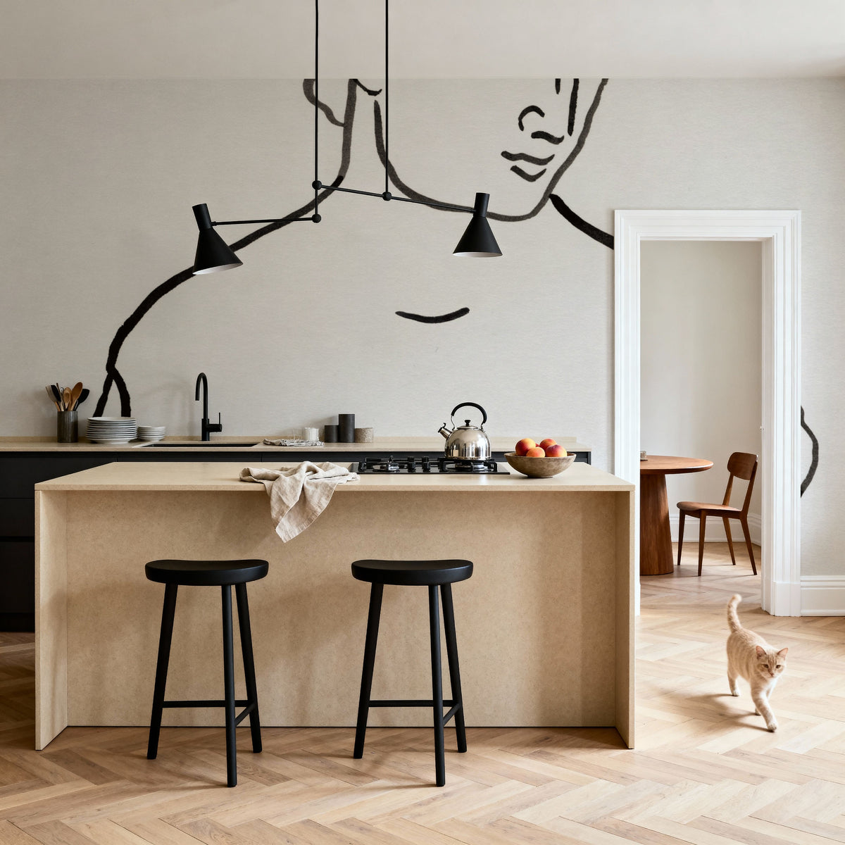 Roman Bust I Mural Wallpaper - room preview 05