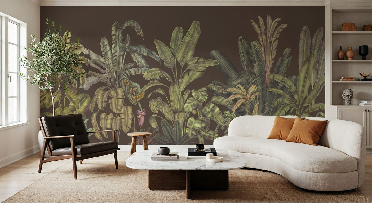 Madagascar Foliage, Mauve Mural Wallpaper - room preview 05