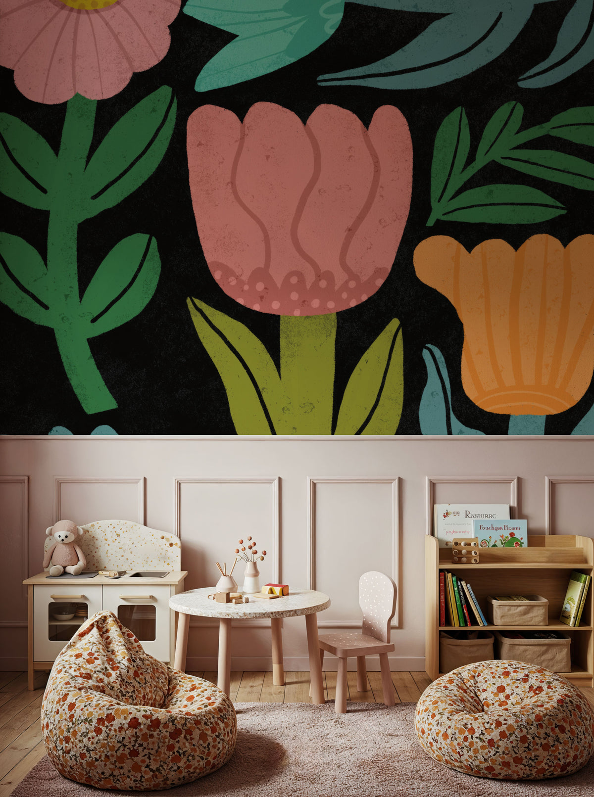Flower Toss III Mural Wallpaper - room preview 05