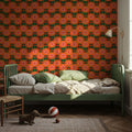 Retro Bold Blooms Mural Wallpaper - room preview 05