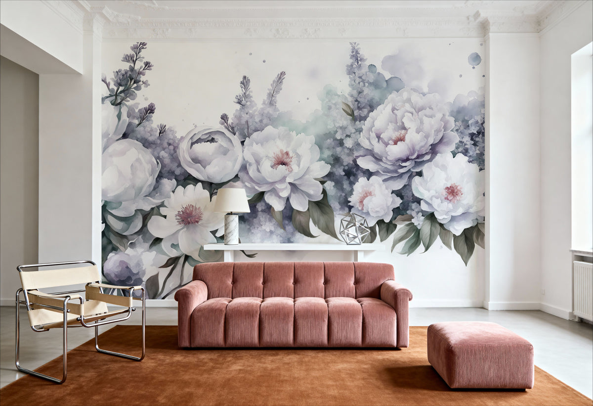 Peony Melody Romantic Mural Wallpaper - room preview 05