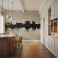 Fayetteville Arkansas Skyline Concrete Mural Wallpaper - room preview 05