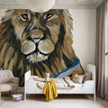 Letterman Lion Mural Wallpaper - room preview 05