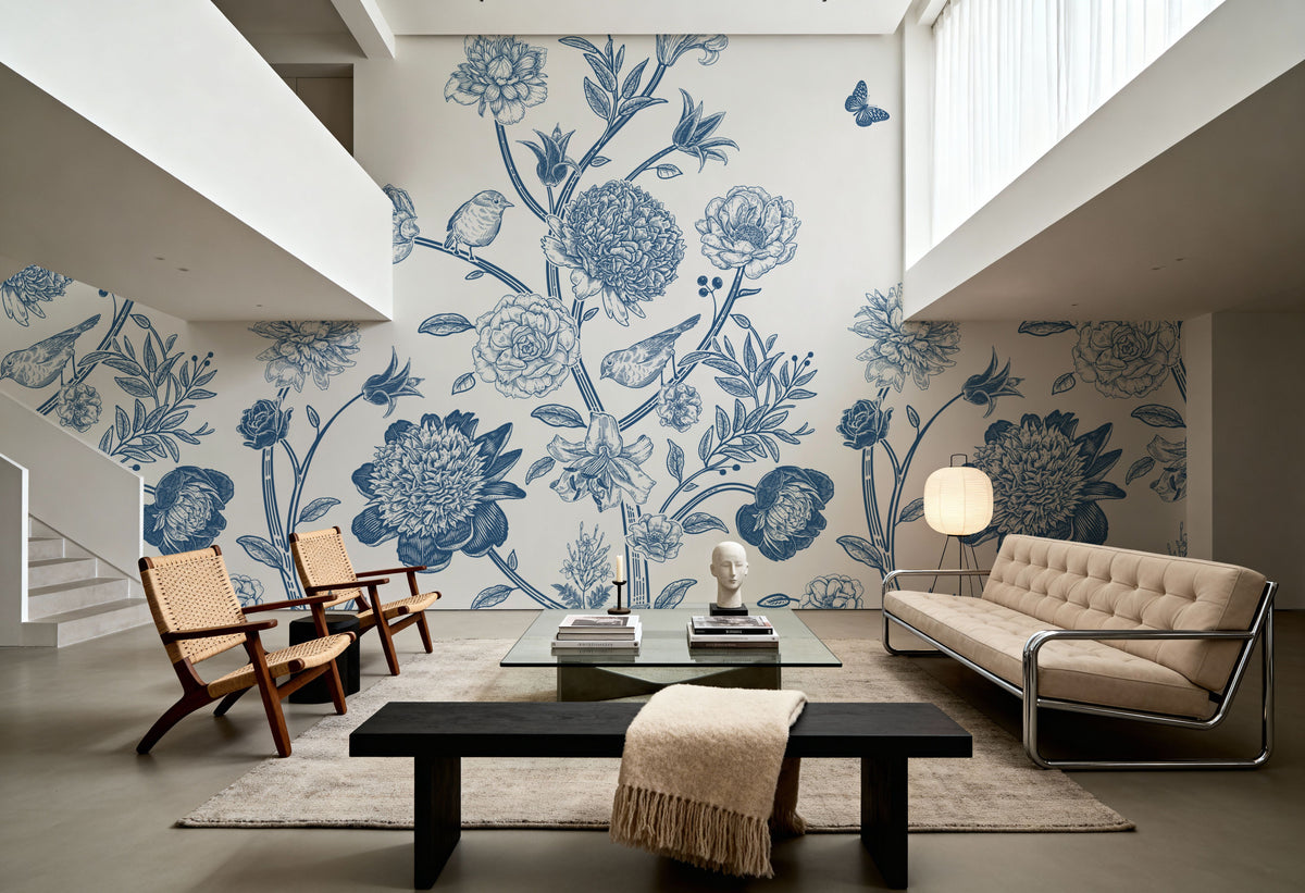 Proud Victorian Flowers Mural Wallpaper - room preview 05
